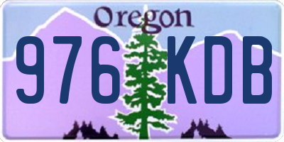 OR license plate 976KDB