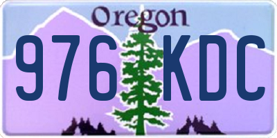 OR license plate 976KDC
