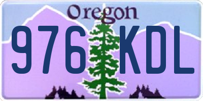 OR license plate 976KDL