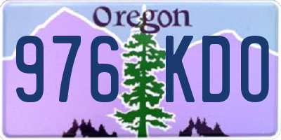 OR license plate 976KDO