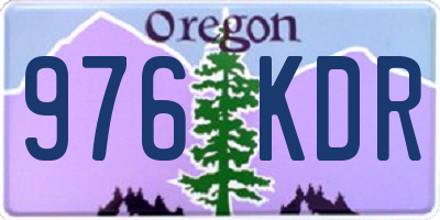 OR license plate 976KDR
