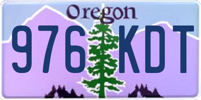 OR license plate 976KDT
