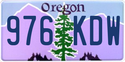 OR license plate 976KDW