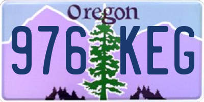 OR license plate 976KEG
