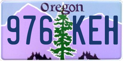 OR license plate 976KEH