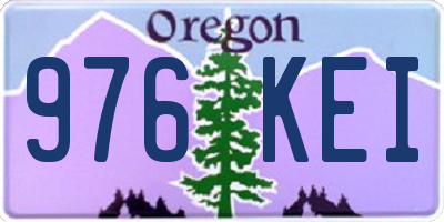 OR license plate 976KEI