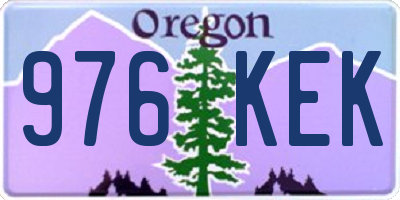 OR license plate 976KEK