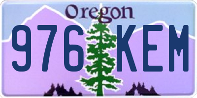 OR license plate 976KEM