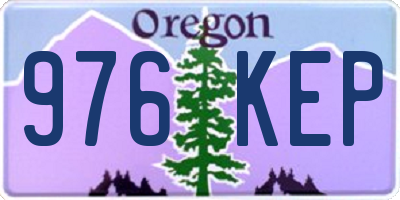 OR license plate 976KEP