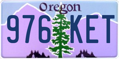 OR license plate 976KET