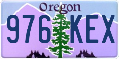 OR license plate 976KEX