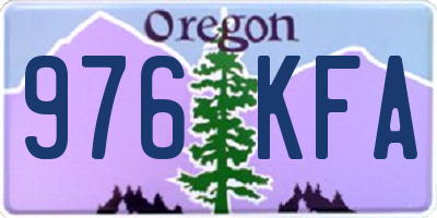 OR license plate 976KFA