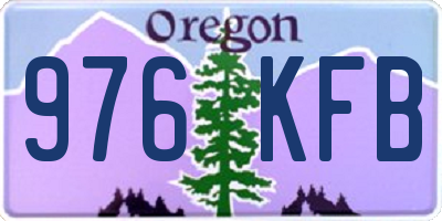 OR license plate 976KFB