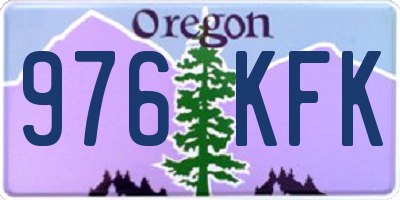 OR license plate 976KFK