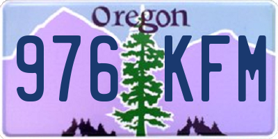 OR license plate 976KFM