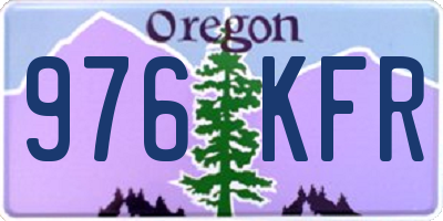 OR license plate 976KFR