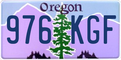 OR license plate 976KGF