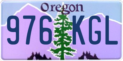 OR license plate 976KGL