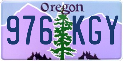 OR license plate 976KGY
