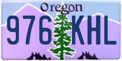 OR license plate 976KHL