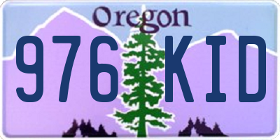 OR license plate 976KID