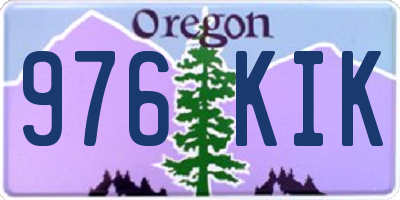OR license plate 976KIK
