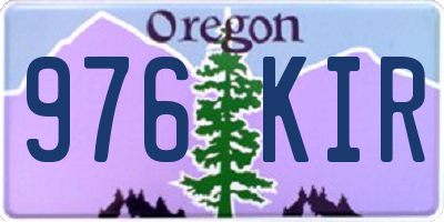 OR license plate 976KIR