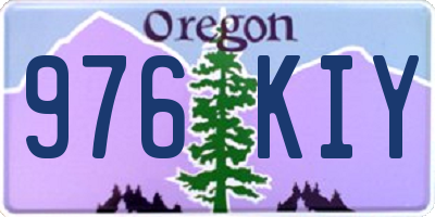 OR license plate 976KIY