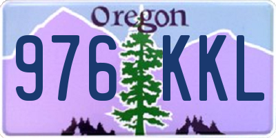 OR license plate 976KKL