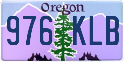 OR license plate 976KLB