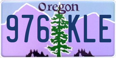 OR license plate 976KLE