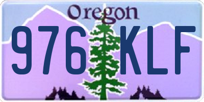 OR license plate 976KLF
