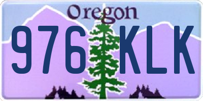 OR license plate 976KLK