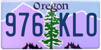 OR license plate 976KLO