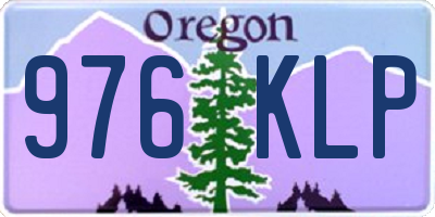 OR license plate 976KLP