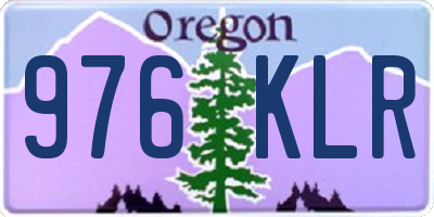 OR license plate 976KLR