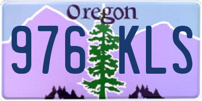 OR license plate 976KLS