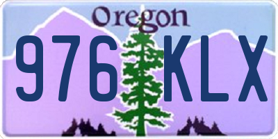 OR license plate 976KLX