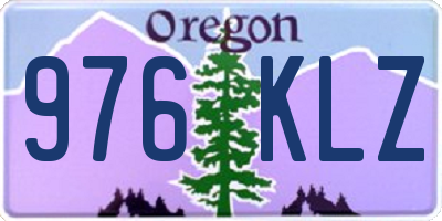 OR license plate 976KLZ