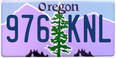 OR license plate 976KNL