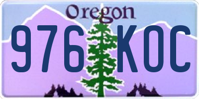 OR license plate 976KOC