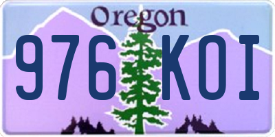 OR license plate 976KOI