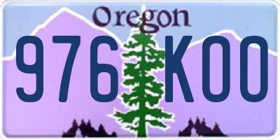 OR license plate 976KOO