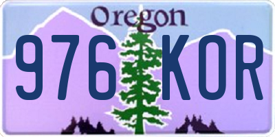 OR license plate 976KOR
