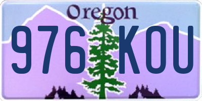 OR license plate 976KOU
