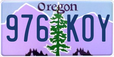 OR license plate 976KOY