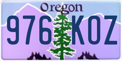 OR license plate 976KOZ