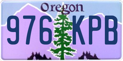 OR license plate 976KPB