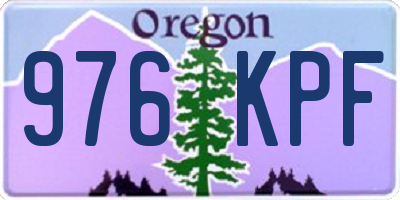 OR license plate 976KPF