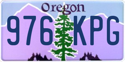 OR license plate 976KPG
